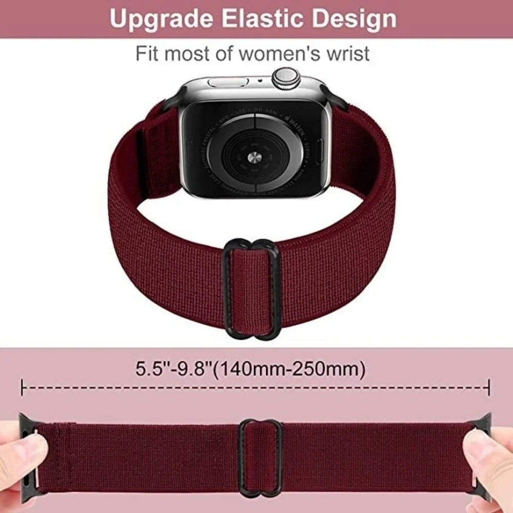 Nylon Elastic Watch Band Compatible with Apple Watch 44mm